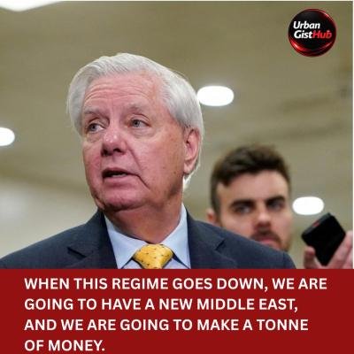 Lindsey Graham the veteran USA Republican senator who has pushed for war against Iran for Decades